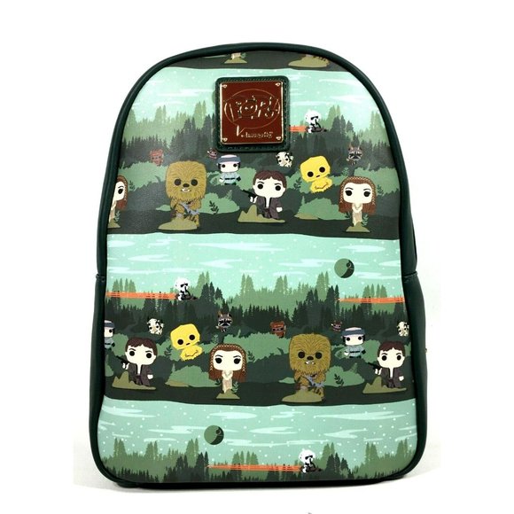 Loungefly POP Star Wars Hans Solo and Princess Leia Endor Forest Mini Backpack main image 10